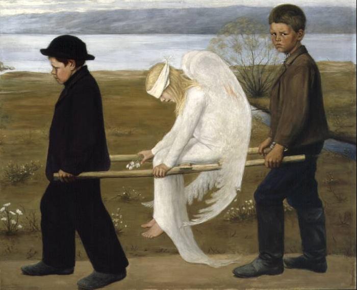 Hugo Simberg The Wounded Angel - Hugo Simberg Germany oil painting art